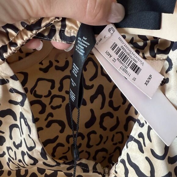 NWT For Love & Lemons Frankie Mini Leopard Dress Black Brown Size XS - Picture 11 of 11